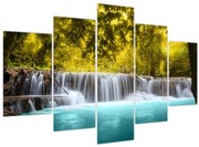 Tablou - Cascadă, cu culori strălucitoare (150x105 cm)