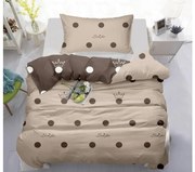Lenjerie de pat din bumbac CROWN BLEND crem-maro Dimensiune lenjerie de pat: 70 x 90 cm | 140 x 200 cm