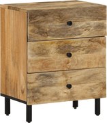 vidaXL Noptieră, 50x33x60 cm, lemn masiv de mango