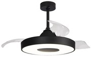 Lustra LED cu Ventilator si telecomanda COIN negru