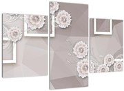 Tablou - Imagine flori bej (90x60 cm)