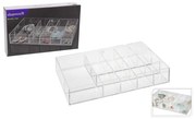 Organizator accesorii machiaj, cu compartimentele ajustabile, 33x20.5x5.5 cm
