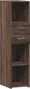 vidaXL Dulap înalt, stejar maro, 30x42,5x124 cm, lemn prelucrat