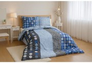 Lenjerie de pat din polibumbac CERCURI ALBASTRU, albastru Dimensiune lenjerie de pat: 70 x 90 cm | 140 x 200 cm