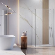 Cabina de dus dreptunghiulara cu usa batanta Radaway Essenza KDJ 80x70 cm crom-transparent dreapta