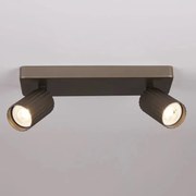 Aplica cu 2 spoturi din aluminiu canelat Anna bronz