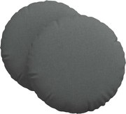 vidaXL Perne de Șezut 2 pcs Gri închis Ø60 x 21 cm țesătură