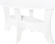 Masuta cafea Roma ovala, MDF Alb, 100 x 55 x 58 cm