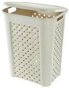 Coș de rufe cu capac Arianna Tontarelli 50 l, crem