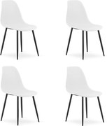 Set 4 Scaune Bucatarie/Dining Velo Plus Albe