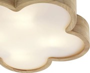 Plafonieră pentru copii din lemn cu alb - Lucille