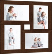 vidaXL Ramă foto colaj pentru 4x (10x15 cm) foto, maro închis, MDF