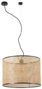 Lustra pendul moderna design natural MAMBO simple 45cm negru/ratan 64315-49