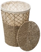 Coș de rufe de iarbă de mare, 38 cm, cartuș de bumbac