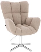 HR650CROSS Latte Boucle Scaun Bază Cromata