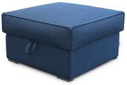 Taburet albastru inchis SMART COSARO cu spatiu de depozitare 65x65 cm