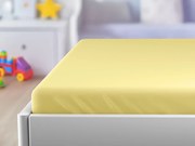Cearsaf Jersey pentru patut de copii EXCLUSIVE 70x140 cm galben deschis