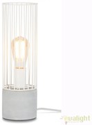 Veioza design modern cu baza din ciment, Memphis alb MEMPHIS/T/W