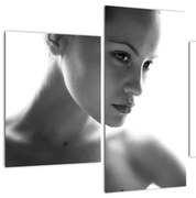 Tablou - Portretul femeii, alb- negru (90x60 cm)