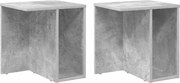 vidaXL Masă laterală 2 pcs Gri din beton 37 x 32 x 40 cm Lemn compozit