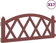 vidaXL Borduri de gazon, 17 buc., roșu, 10 m, PP