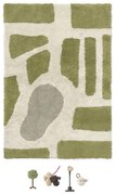 Covor de joacă pentru copii verde-crem din bumbac 90x130 cm Hyde Park – Lorena Canals