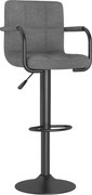 vidaXL Scaun de bar, gri deschis, material textil