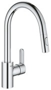 Baterie bucatarie Grohe Eurostyle Cosmopolitan, dus extractibil cu 2 jeturi, crom - 31482003