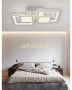 Lustra Led Cu Telecomanda, Elit's Verdad, 2 Patrate,100 w, Alba