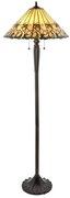 Endon 64192 - Lampadar Tiffany JAMELIA, 2x E27/60W/230V, Ø 50 cm