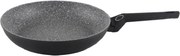 Tigaie aluminiu Zilan ZLN3284, Interior granit, Compatibil inductie, Diametru 22 cm, Maner soft touch