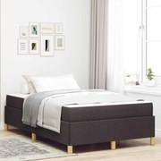 vidaXL Pat cu arcuri Alb și Maro închis 120 x 200 cm Poliester