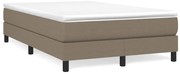 vidaXL Pat box spring cu saltea, taupe, 120x190 cm material textil