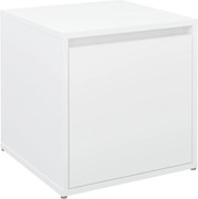 vidaXL Cutie cu sertar, alb, 40,5x40x40 cm, lemn compozit