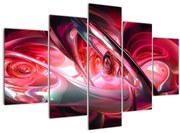 Tabloul fractalilor în roșu (150x105 cm)