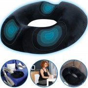 Perna Colac pentru hemoroizi, epiziotomie, de sezut | perna antihemoroizi - Culoare Negru | Donut