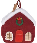 Opritor pentru ușă, casa Moșului Crăciun, roșu