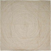 vidaXL Covoare de zonă Pătrat Natural și Alb 200 x 200 cm Iută