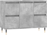 vidaXL Dulap pentru baie, gri beton, 80x33x60 cm, lemn compozit