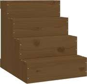 vidaXL Scară animale companie maro miere 40x49x47 cm lemn masiv pin