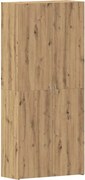 vidaXL Dulap pentru pantofi Maro 80 x 35.5 x 180 cm Lemn compozit