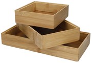Organizatoare de sertare din bambus în set de 3 Copco - Kitchen Craft