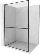 Mexen Kioto+ L panou de duș cu raft Walk-in 90 x 200 cm, ramă neagră, negru - 800-090-123-70-70