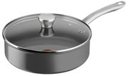 Cratita cu capac Tefal C4243253 STP24LID, 24 cm, Ceramica, Thermo-Signal, Thermo-Fusion, Thermo-Spot, Inductie, Gri