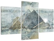 Tablou - Piramide în filtru albastru (90x60 cm)
