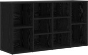 vidaXL Bancă pentru pantofi cu raft Stejar Negru 103 x 30 x 54,5 cm