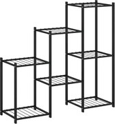 vidaXL Suport pentru flori, 83x25x80 cm, negru, fier