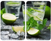 Plăci de protecție din sticlă MOJITO pentru aragaz – 2 bucăți, WENKO, mojito