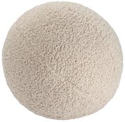 Pernă decorativă pentru copii maro deschis cu tapițerie din țesătură bouclé Ball – Wigiwama