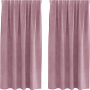 vidaXL Perdele opace 2 pcs Roz închis 140 x 175 cm Catifea